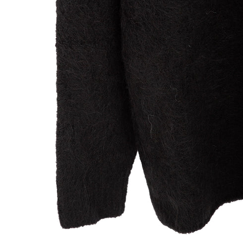 Amomento Alpaca Round Neck Pullover Black AM24FW02CD Degli Uberti